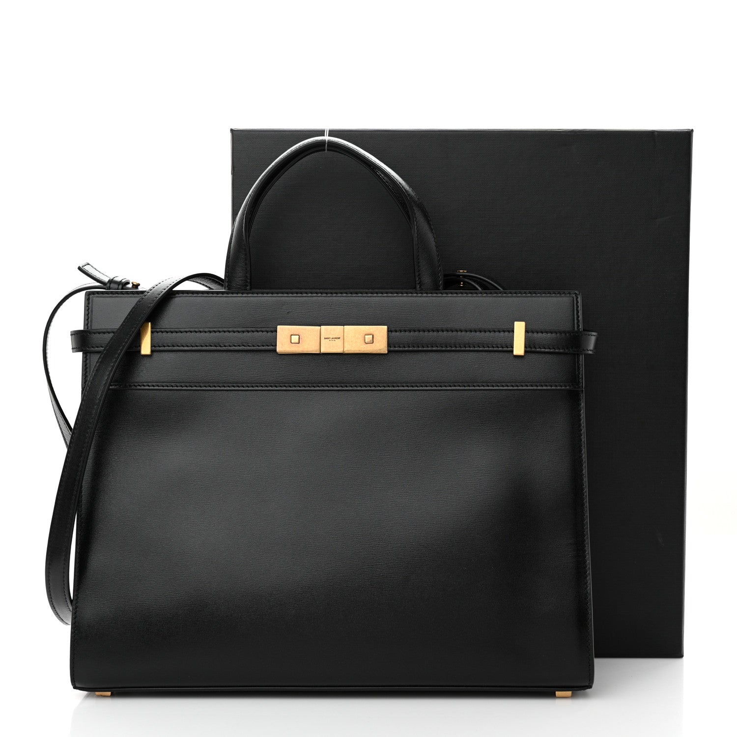 Saint Laurent Calfskin Small Manhattan Shopper Tote Black 12 of 12