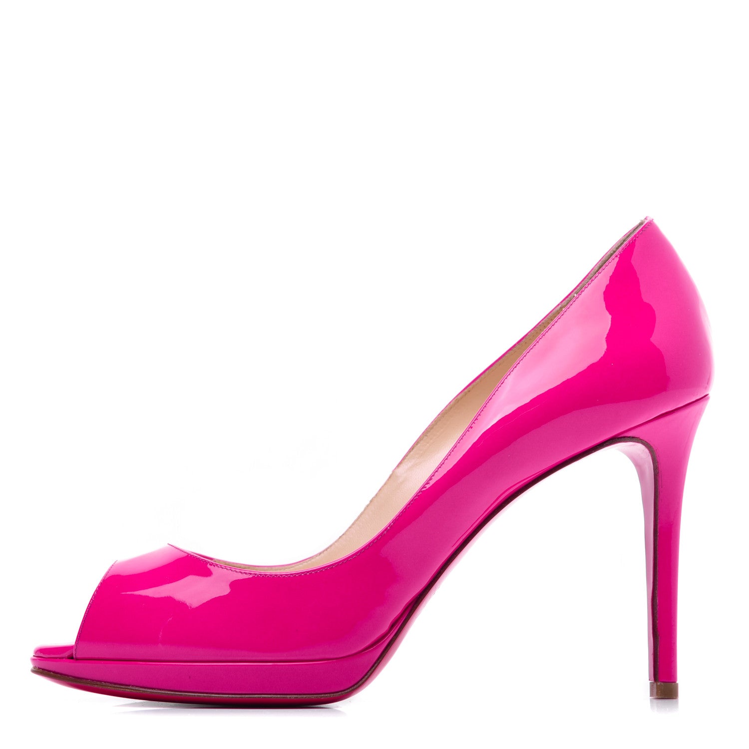 Christian Louboutin Patent Yolanda 100 Pumps 38.5 Hot Pink 1 of 12