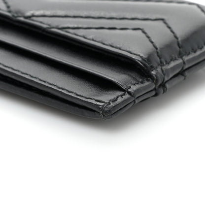 Gucci Calfskin Matelasse GG Marmont Card Holder Black 9 of 10