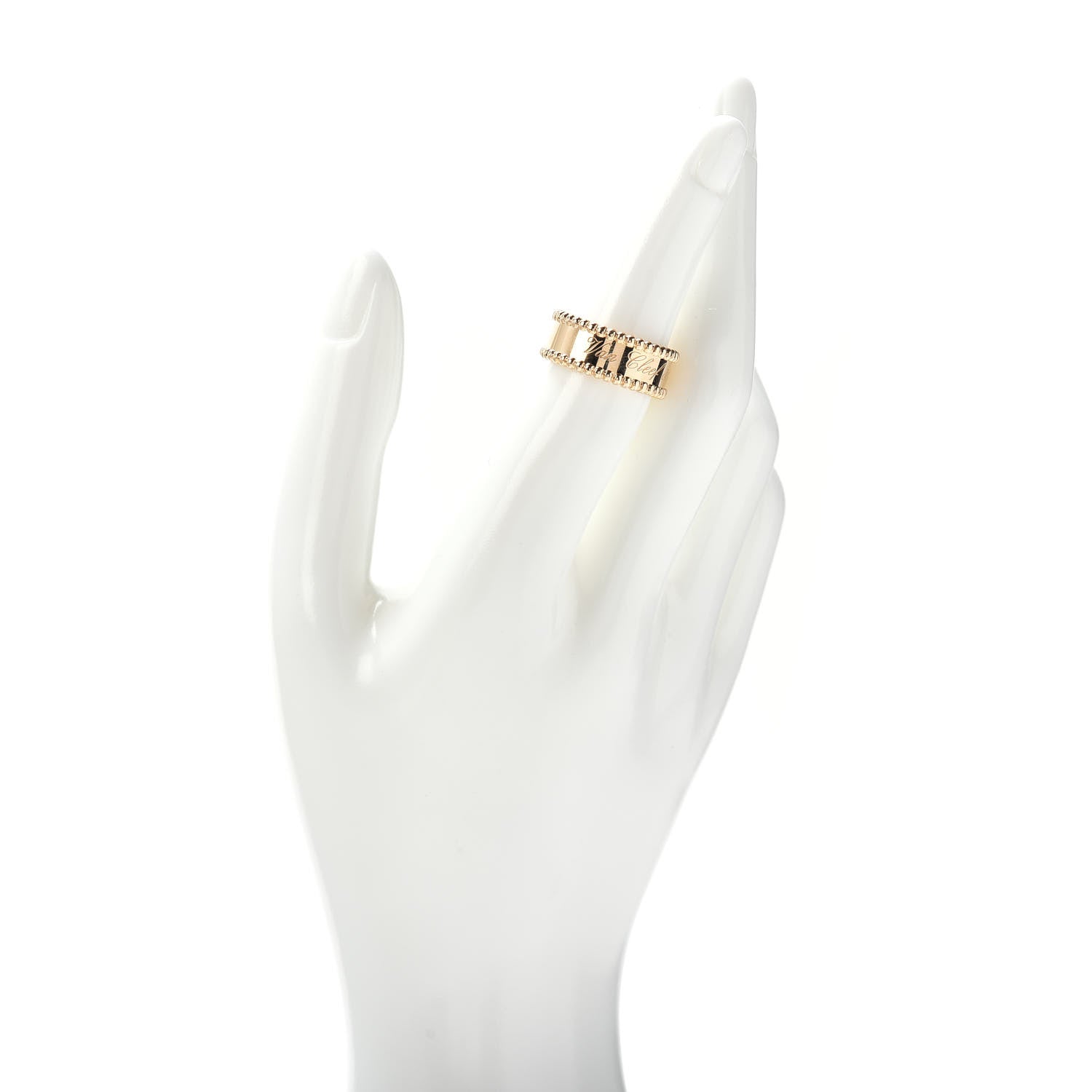 Van Cleef & Arpels 18K Yellow Gold Perlee Signature Ring 52 6 2 of 5