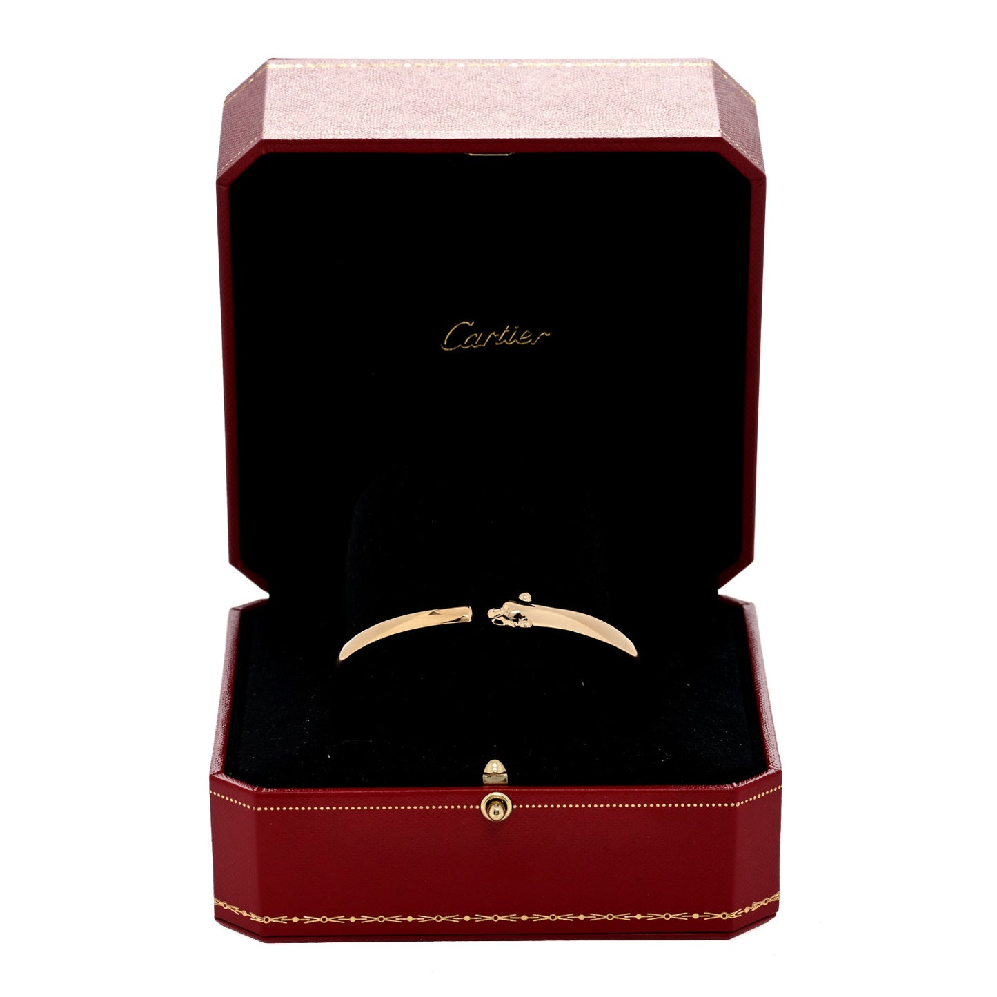 18K Yellow Gold Tsavorite Black Onyx Panthere De Cartier Bracelet 18