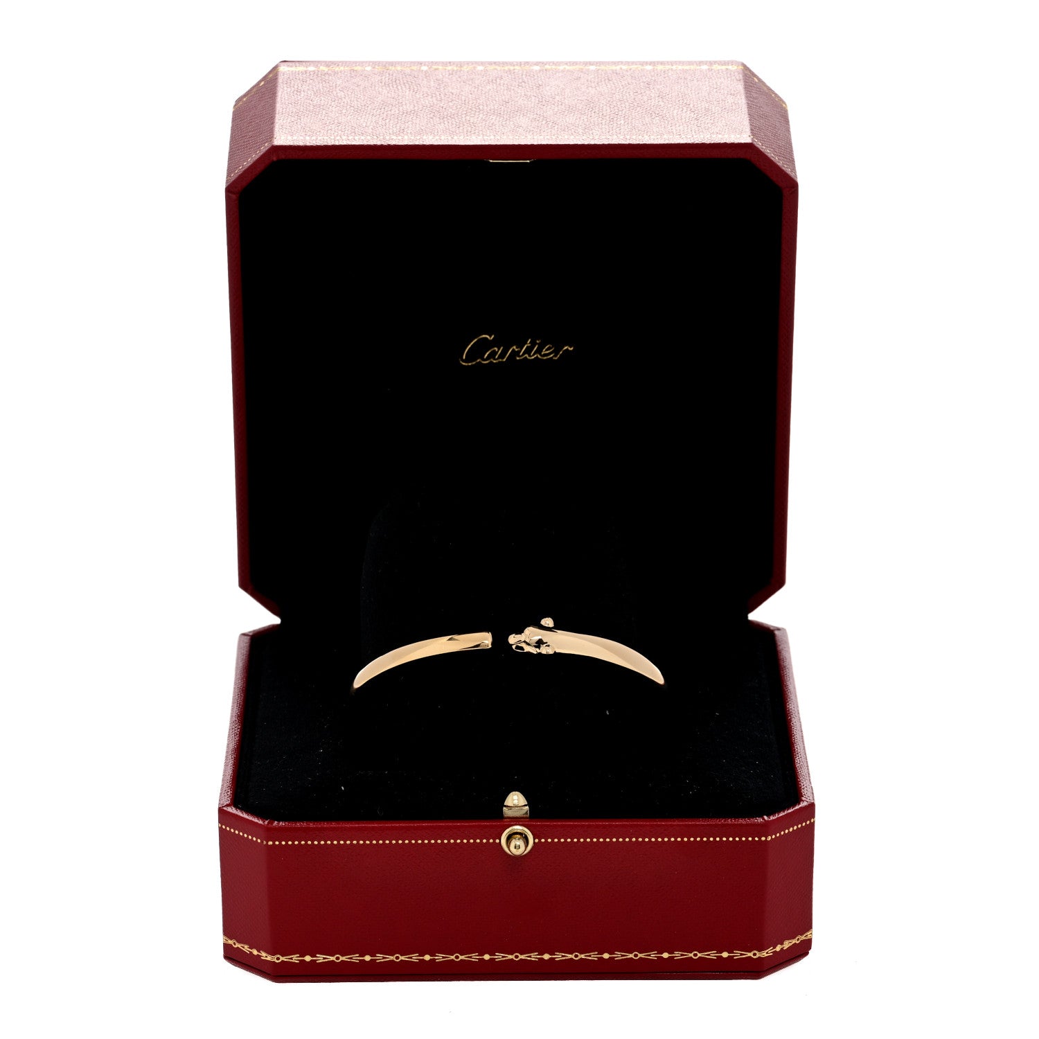 Cartier 18K Yellow Gold Tsavorite Black Onyx Panthere De Cartier Bracelet 18 5 of 5