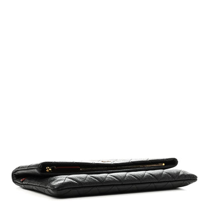 Chanel Caviar Quilted CC Beauty Clutch Black 4 of 11