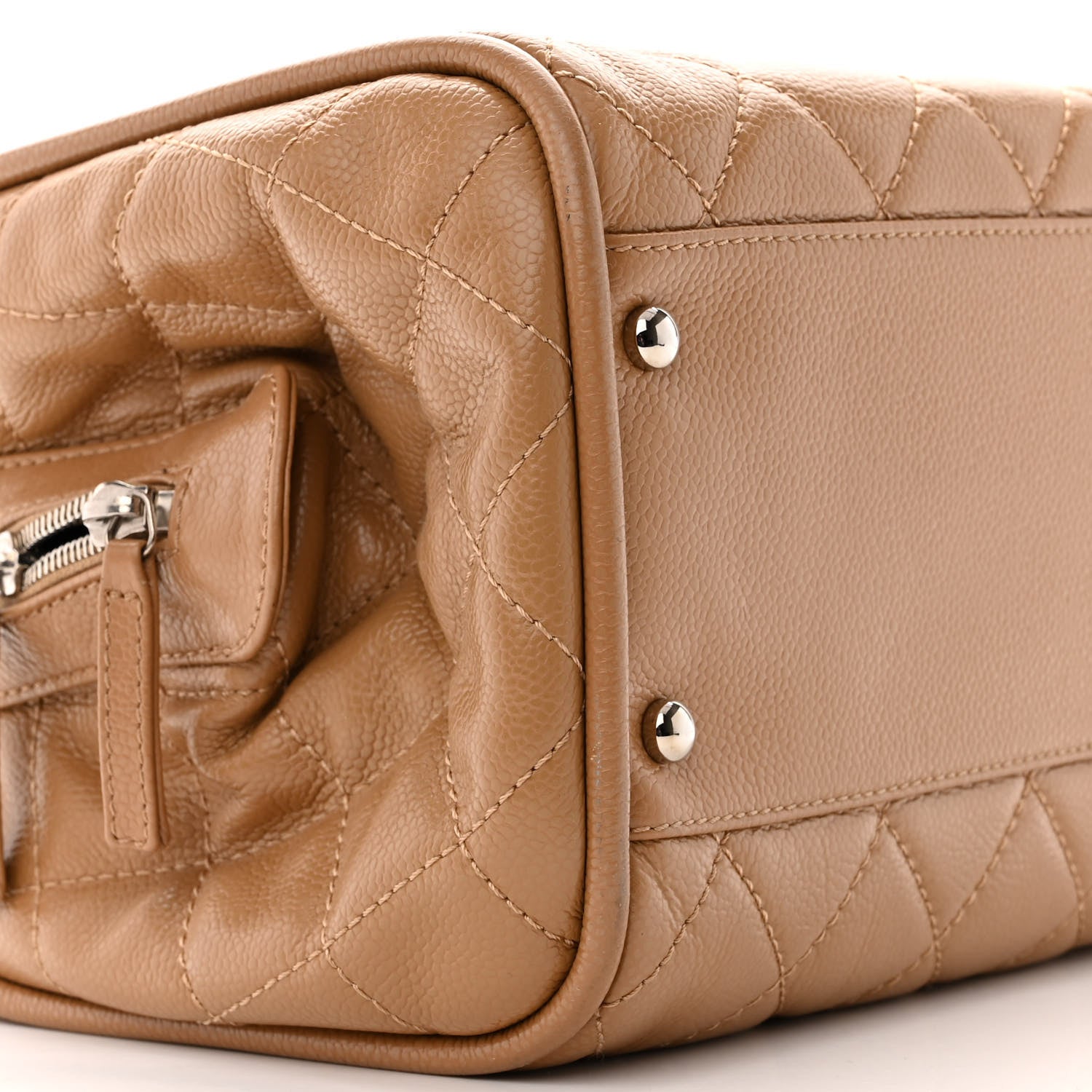 Chanel Caviar Quilted CC Timeless Bowler Dark Beige 9 of 15
