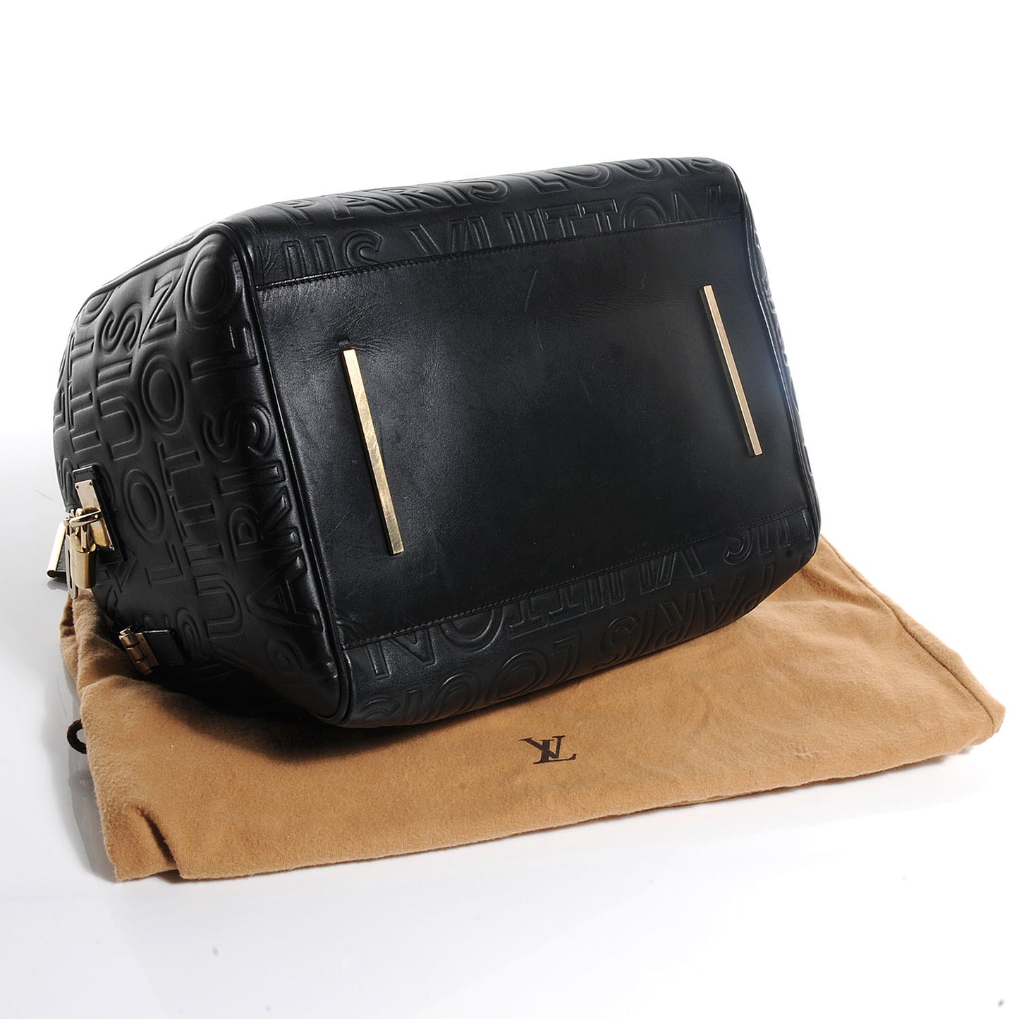 Calfskin Embossed Speedy Cube 30 Black