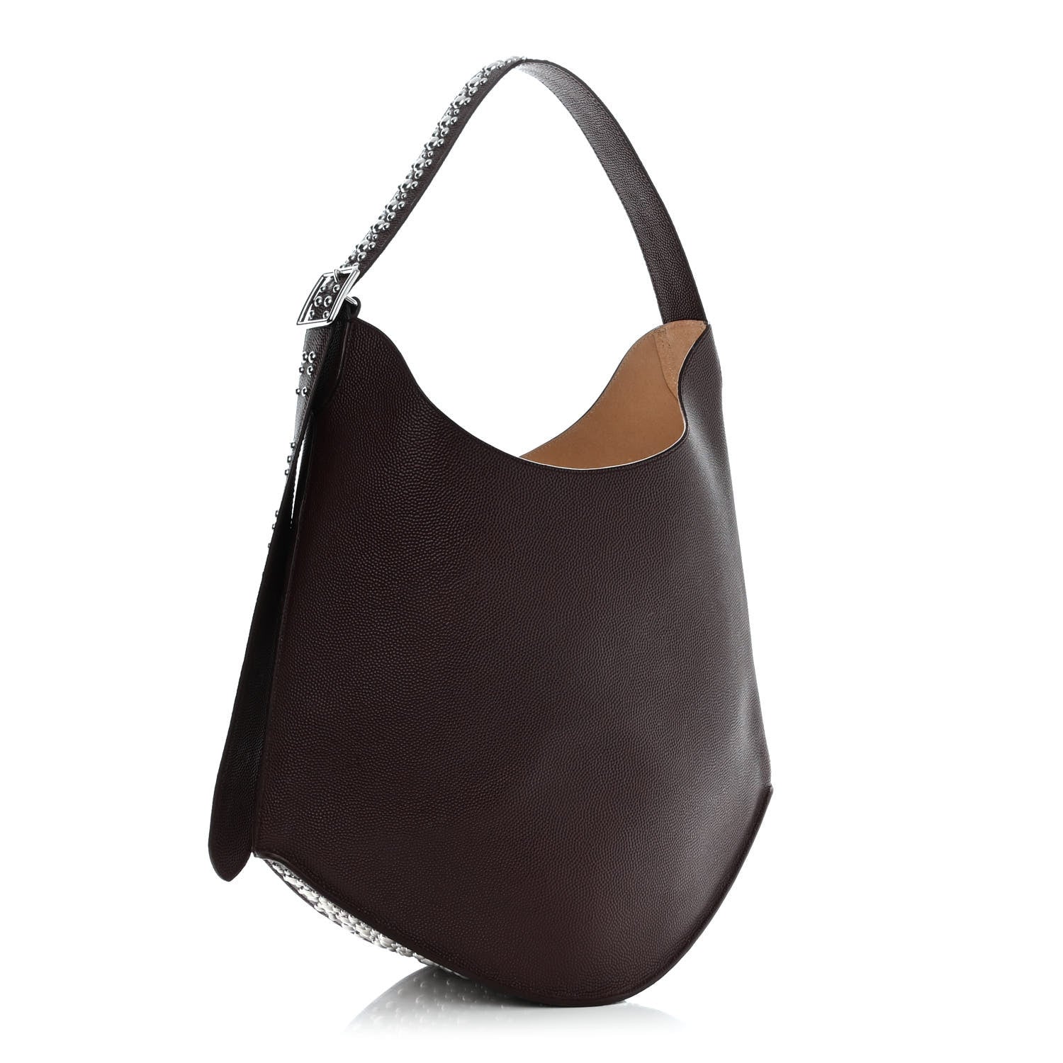 Alaia Calfskin Studded Medium Gail Shoulder Bag Almandite 4 of 12