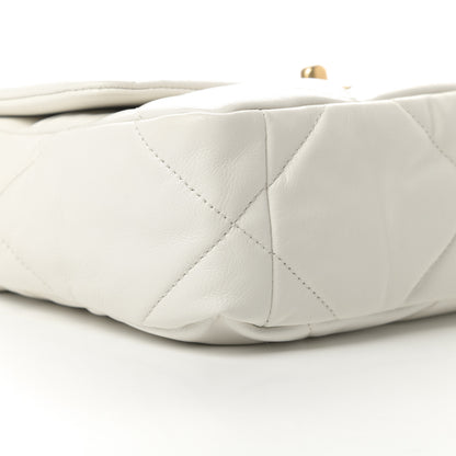 Chanel Lambskin Quilted Medium Chanel 19 Flap White 9 of 10