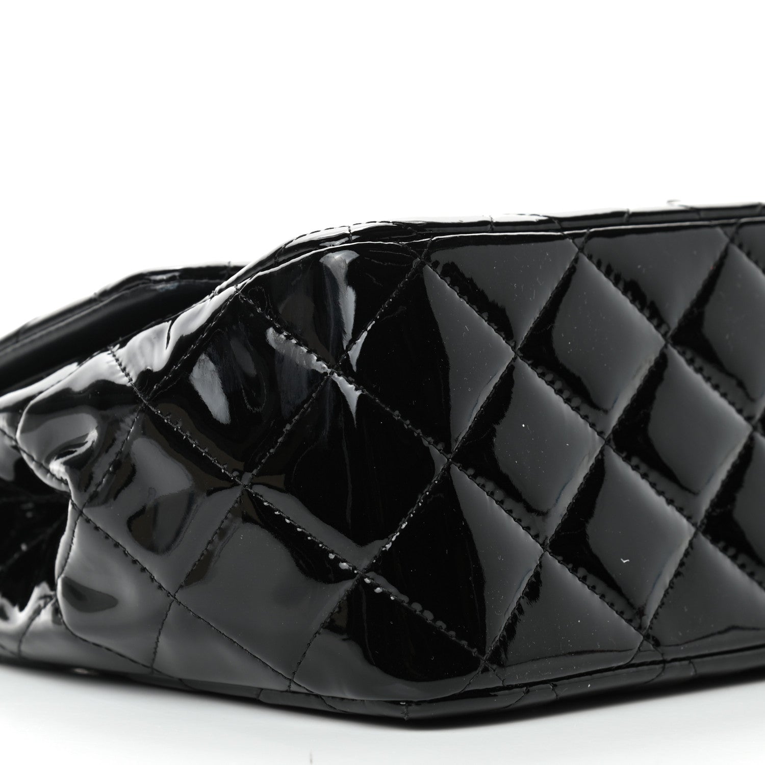Chanel Patent Quilted Jumbo Double Flap Black 8 of 9