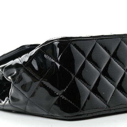 Chanel Patent Quilted Jumbo Double Flap Black 8 of 9