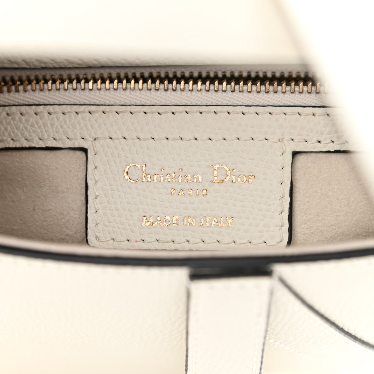 Grained Calfskin Saddle Bag White