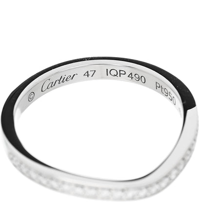 Cartier Platinum Diamond Ballerine Wedding Band Ring 47 4.25 4 of 4