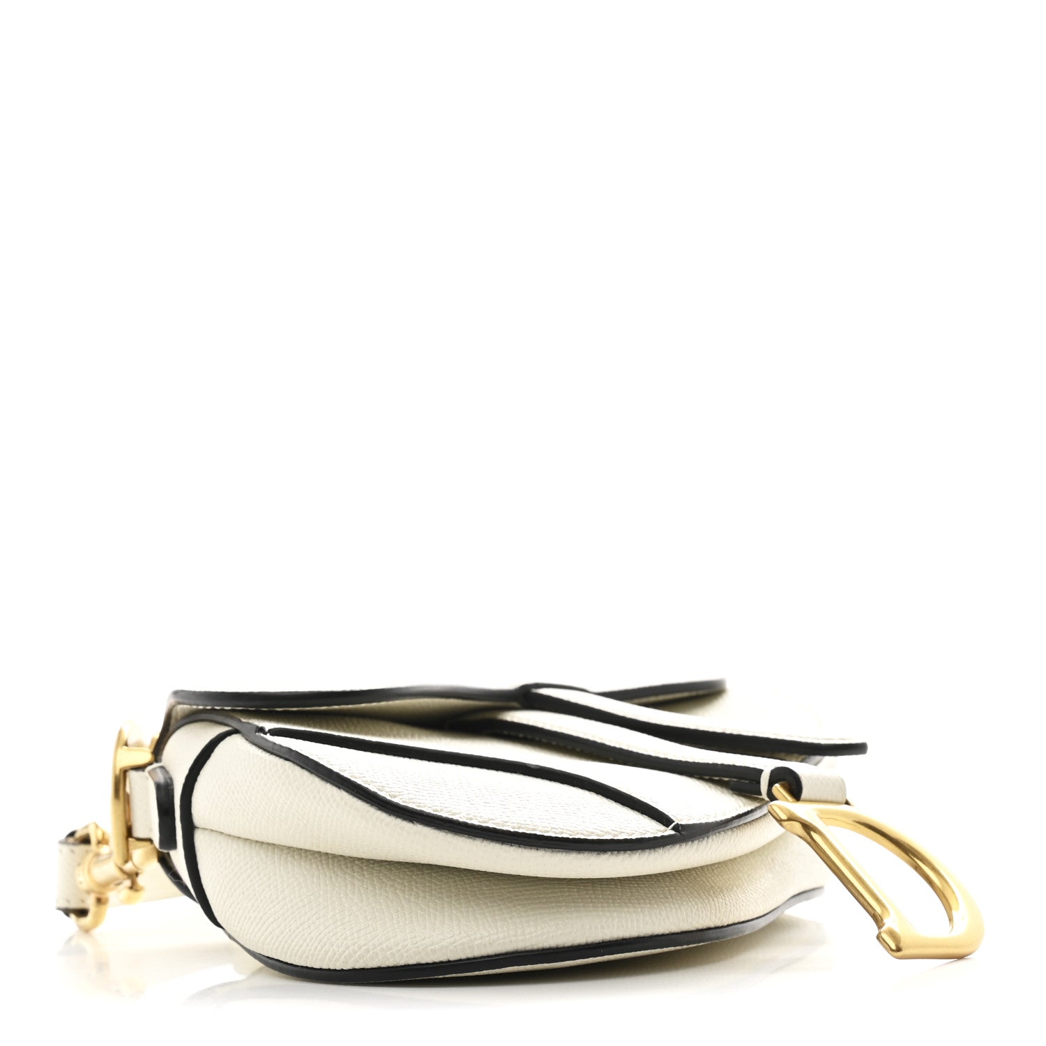 Christian Dior Grained Calfskin Mini Saddle Bag White 4 of 10