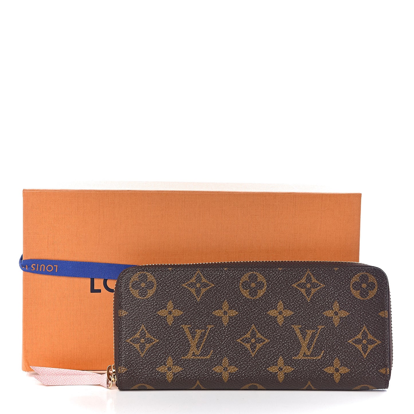 Monogram Clemence Wallet Rose Ballerine