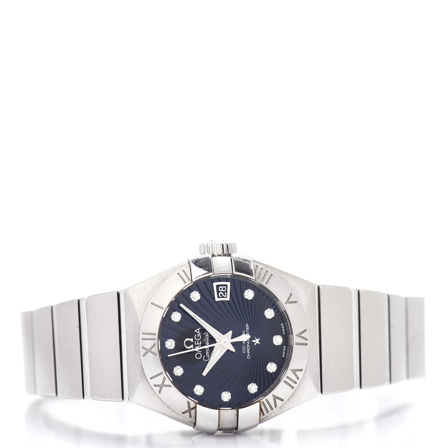 Stainless Steel Diamond 27mm Constellation Co-Axial Automatic Watch Black 123.10.27.20.51.001