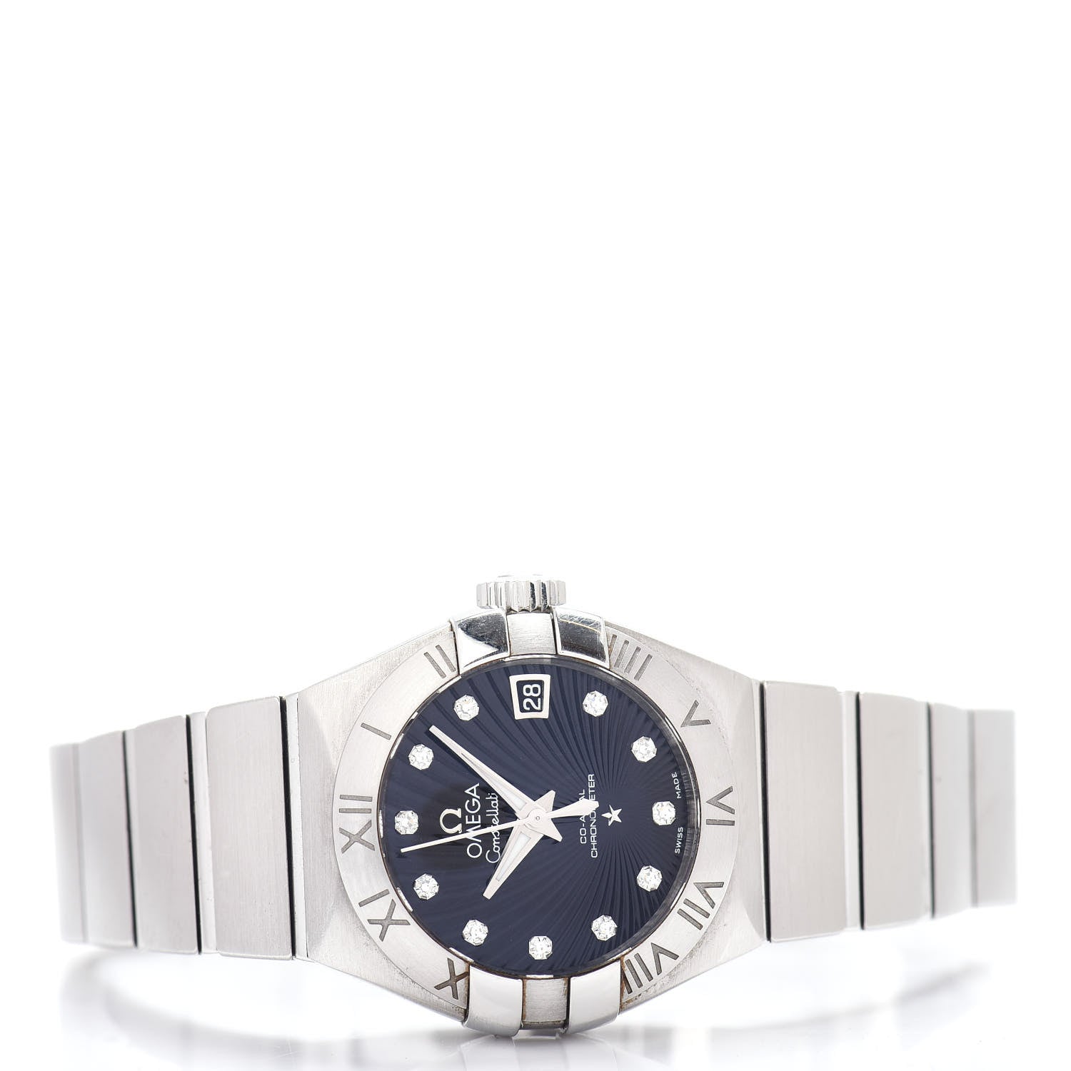 Omega Stainless Steel Diamond 27mm Constellation Co-Axial Automatic Watch Black 123.10.27.20.51.001 2 of 5