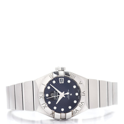 Omega Stainless Steel Diamond 27mm Constellation Co-Axial Automatic Watch Black 123.10.27.20.51.001 2 of 5