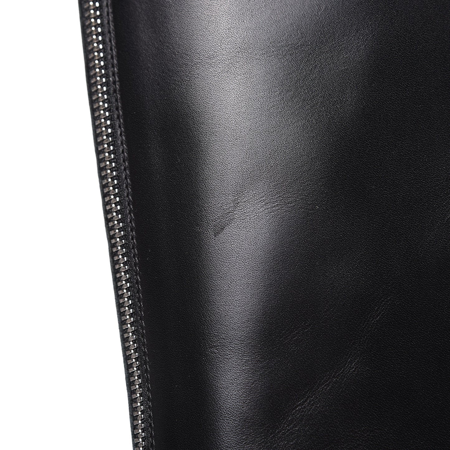 Calfskin Knee High Riding Boots 38 Black
