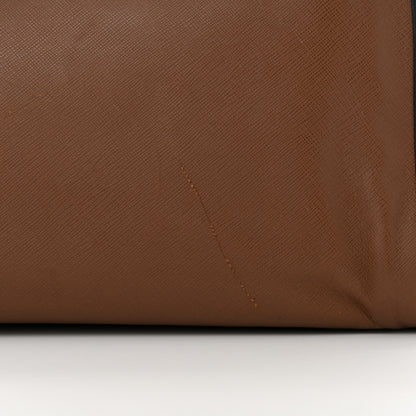Prada Saffiano Soft Bi-Color Tote Palissandro Black 12 of 13