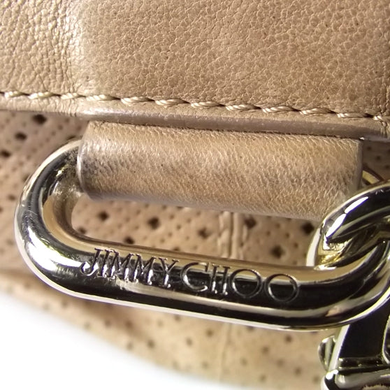 Jimmy Choo Leather Perforated Bardia Shoulder Bag 6 of 8
