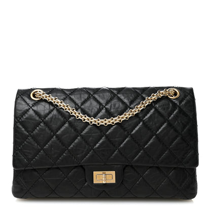 Chanel Aged Calfskin Quilted 50th Anniversary 2.55 Reissue 226 Flap Black 1 of 12