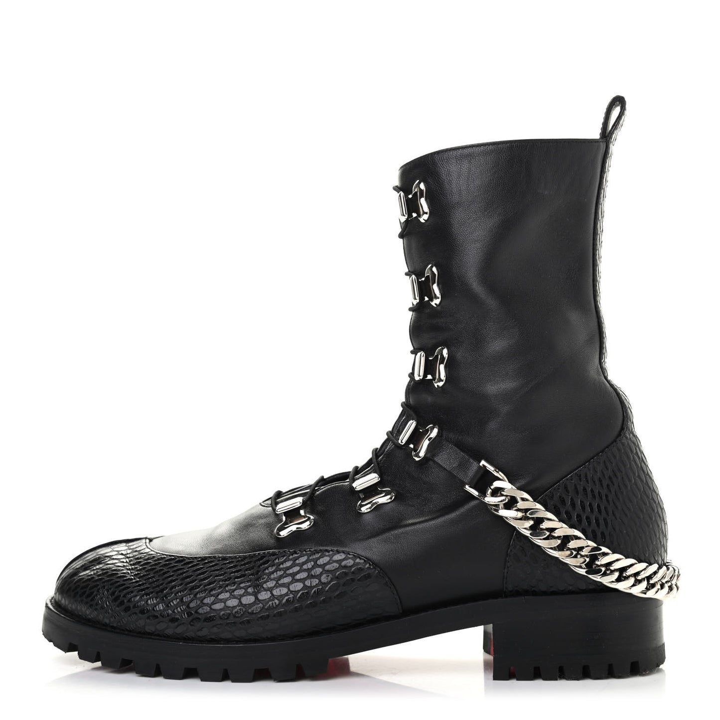 Calfskin Horse Guarda Flat Boot 40 Black