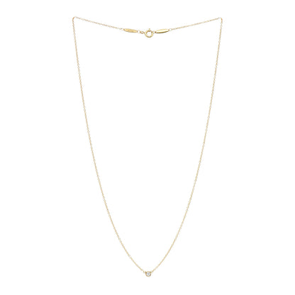 Tiffany 18K Yellow Gold Diamond .05ct Elsa Peretti Diamonds by the Yard Pendant Necklace 3 of 5