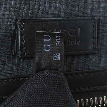 Gucci GG Supreme Monogram Web Small Flat Messenger Bag Black Grey 8 of 12