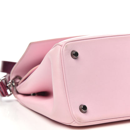 Christian Dior Metallic Patent Smooth Calfskin Medium Be Dior Flap Pink Fuchsia 9 of 15
