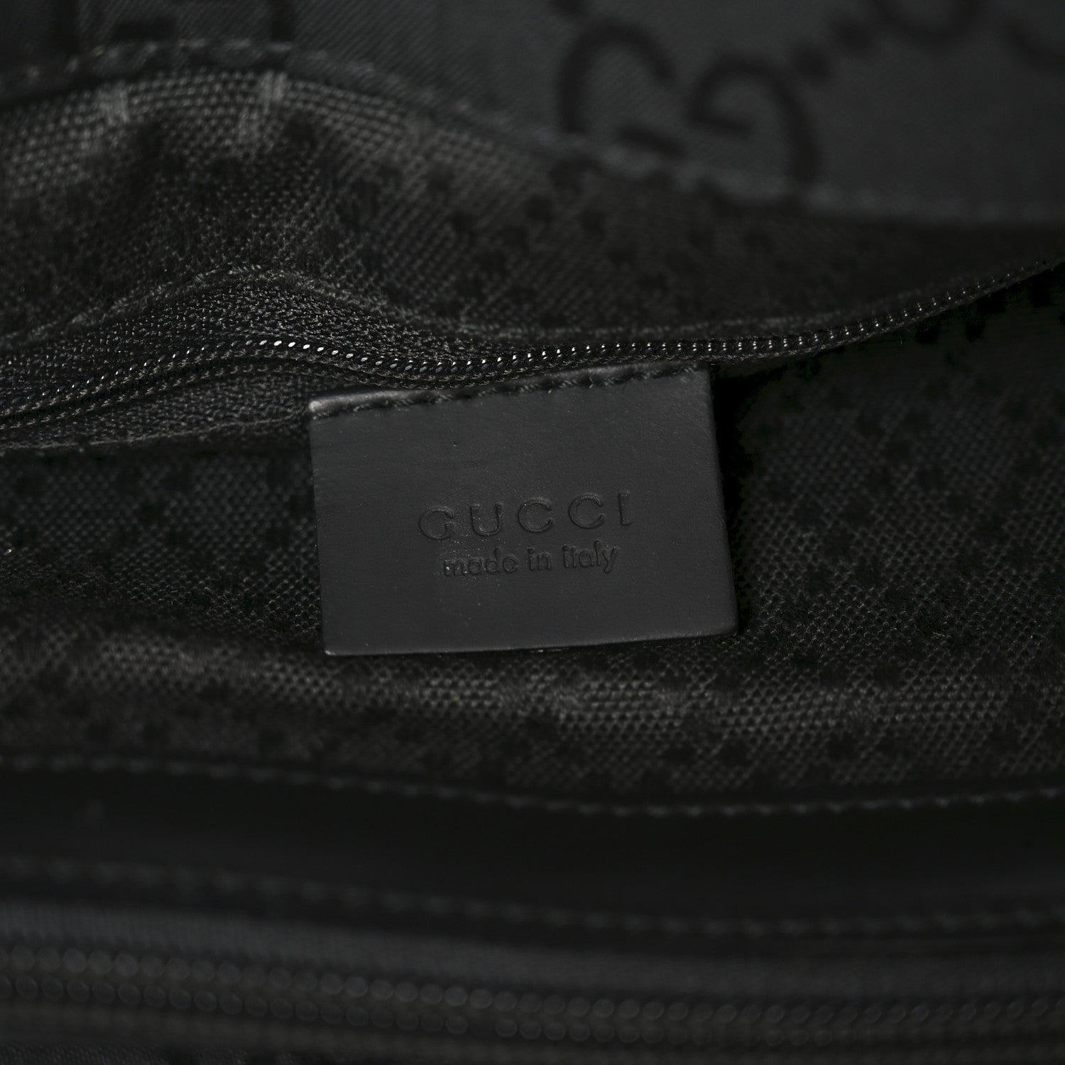 Gucci Nylon Monogram Large Bamboo Shopper Tote Black 10 of 20