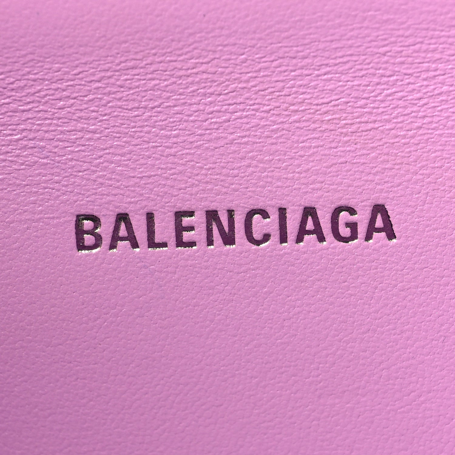 Balenciaga Shiny Calfskin Crocodile Embossed Hourglass Top Handle Bag XS Lilac 6 of 9