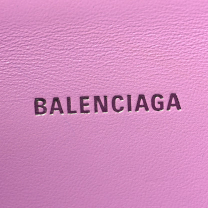Balenciaga Shiny Calfskin Crocodile Embossed Hourglass Top Handle Bag XS Lilac 6 of 9
