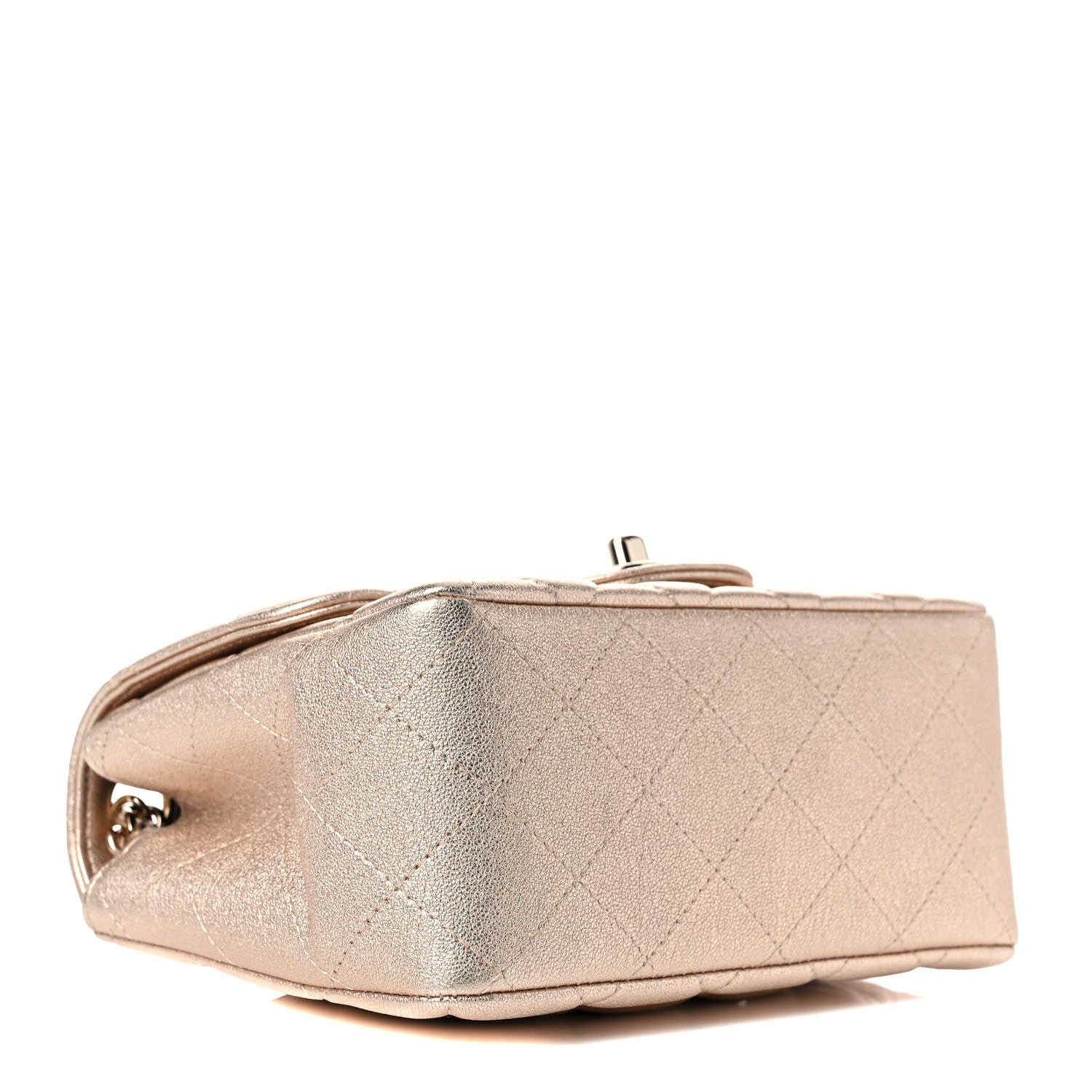 Chanel Metallic Lambskin Quilted Mini Square Flap Gold 3 of 11