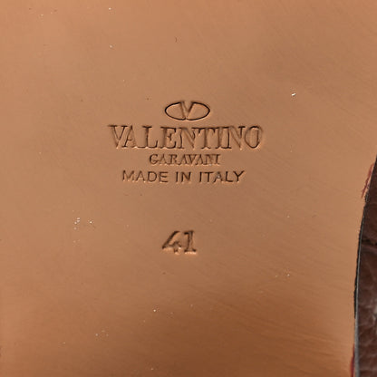 Valentino Garavani Grained Calfskin Rockstud Single Buckle 35mm Cowboy Ankle Boots 41 Tobacco 7 of 8