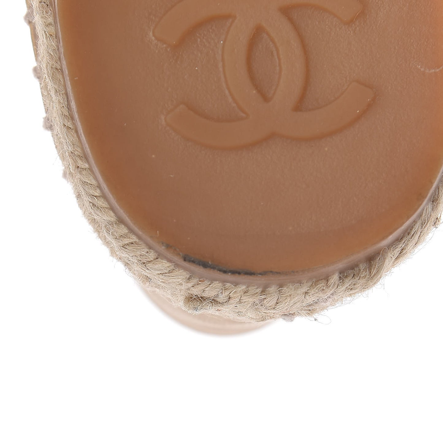 Lambskin CC Espadrilles 36 Beige Black