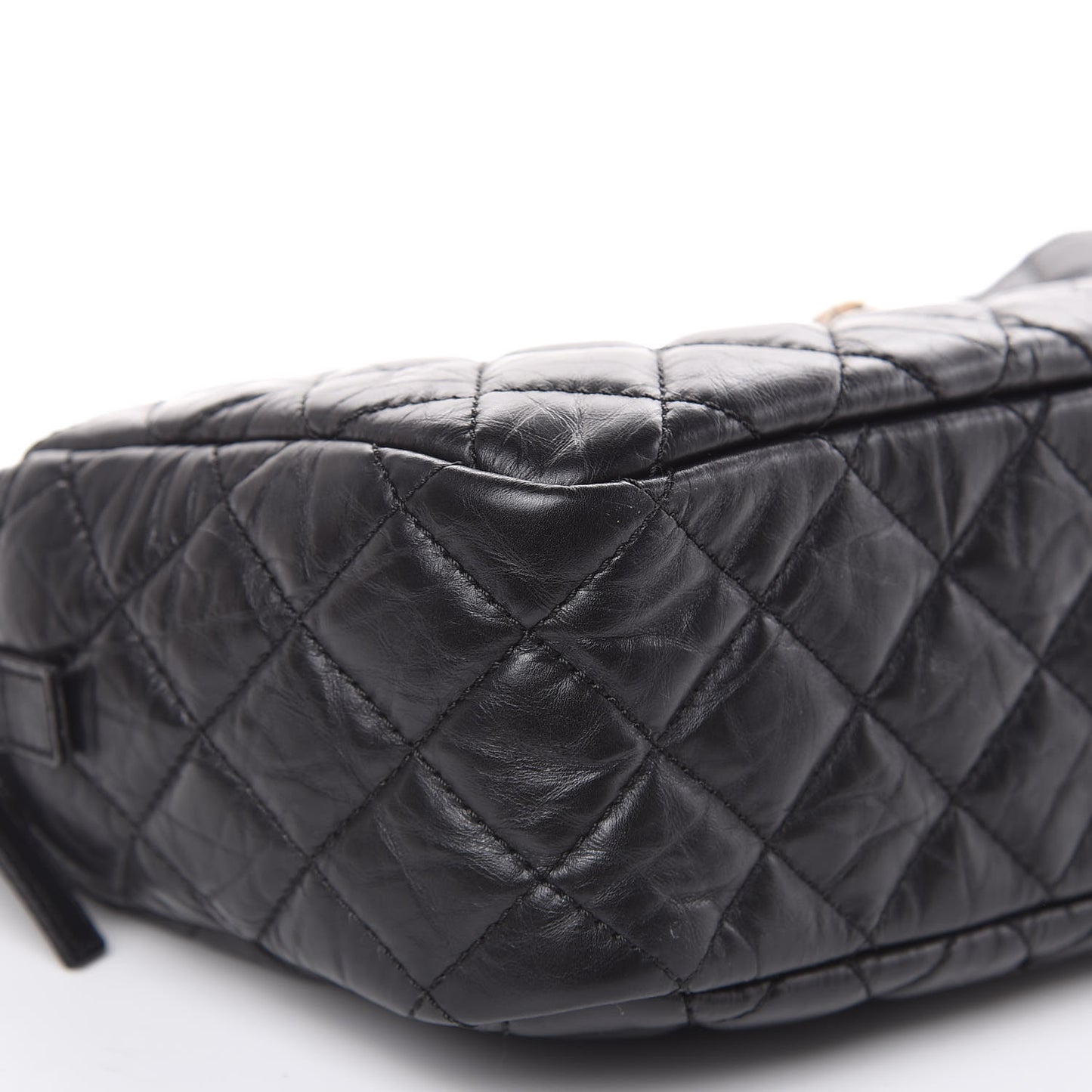 Aged Calfskin Quilted Medium Reissue Camera Case Black