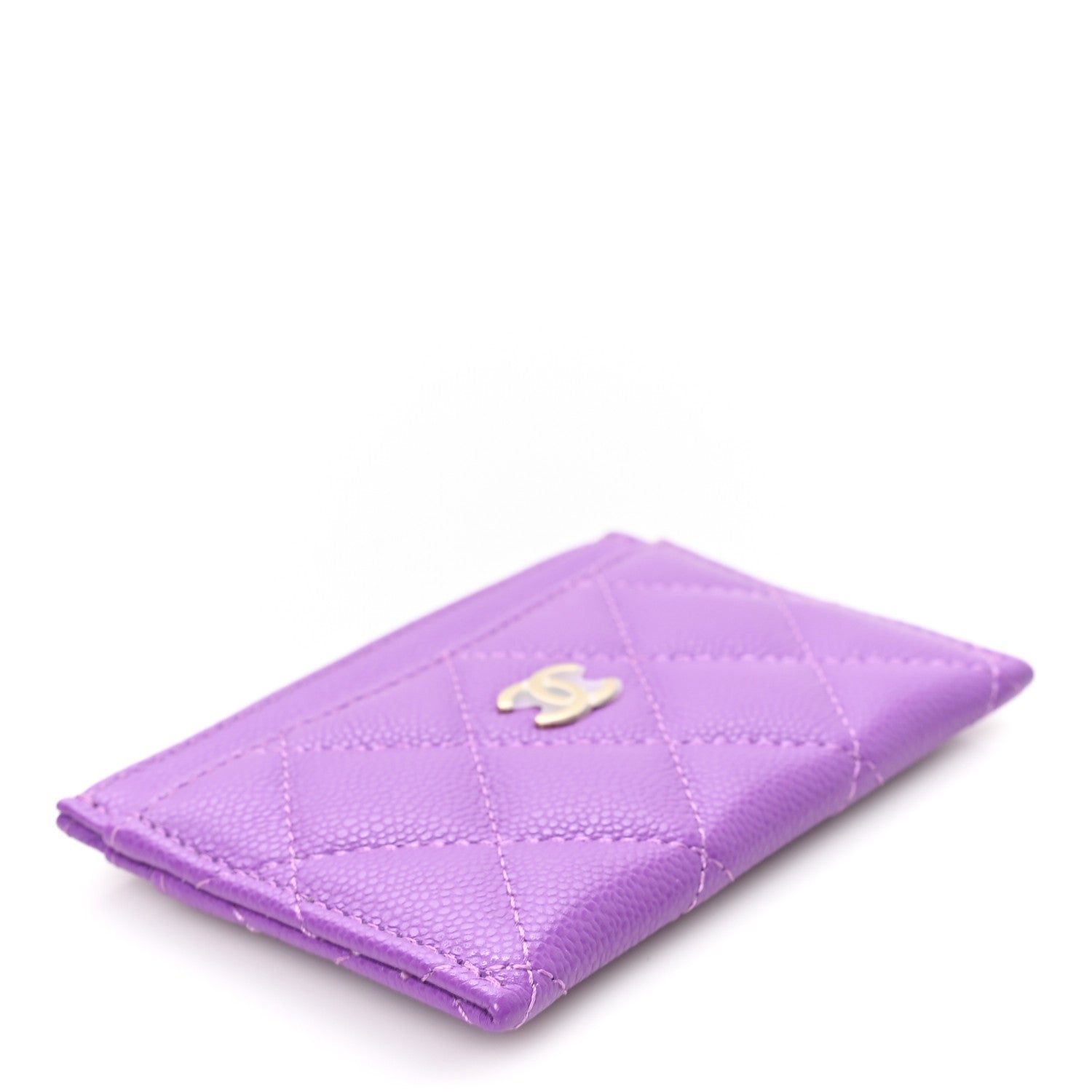 Chanel Caviar Quilted Card Holder Purple 4 of 8