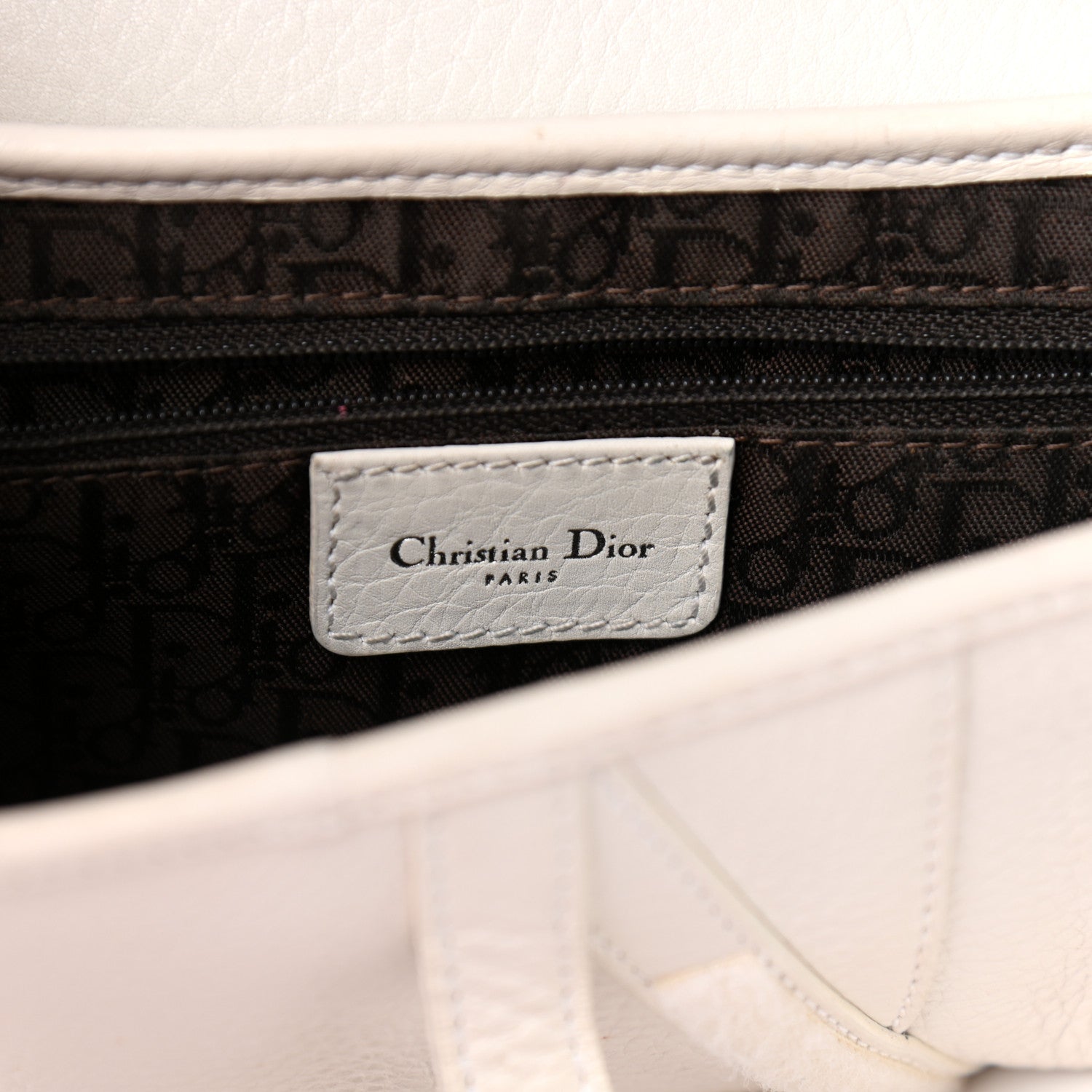 Christian Dior Calfskin Embroidered Romantic Flowers Saddle Bag White 5 of 16