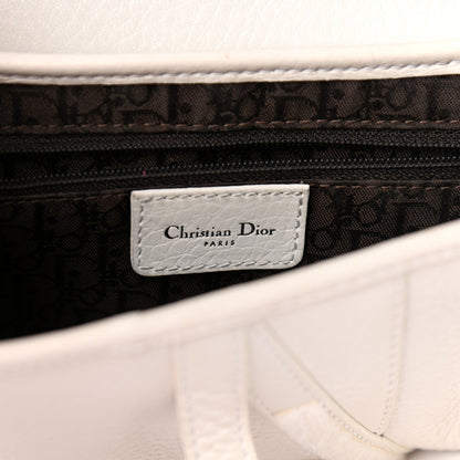 Christian Dior Calfskin Embroidered Romantic Flowers Saddle Bag White 5 of 16