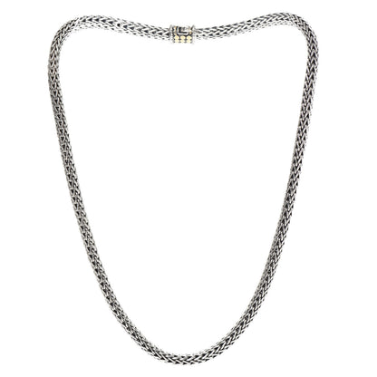 John Hardy Sterling Silver 18K Yellow Gold 6.5mm Dot Classic Chain Necklace 3 of 6