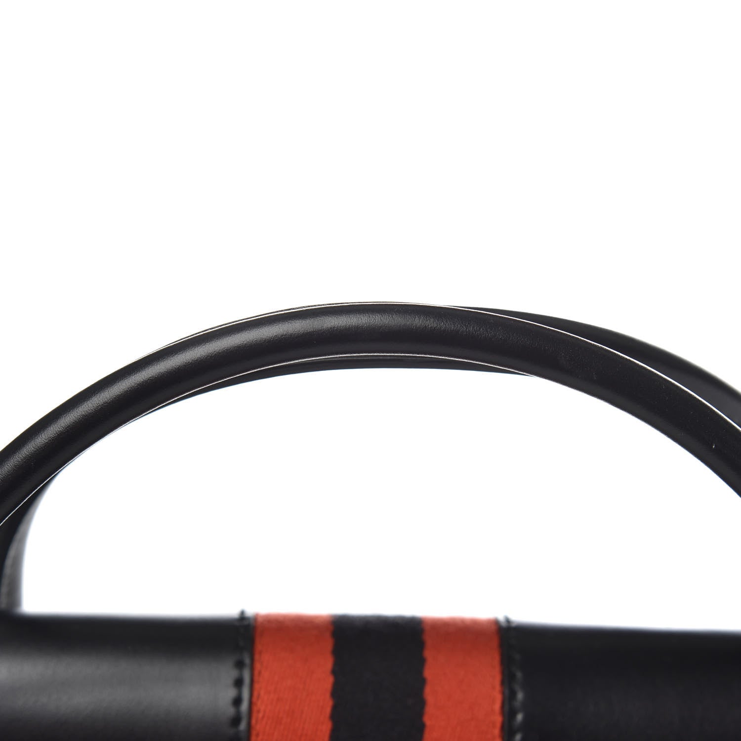 Gucci Plutone Calfskin Web Large Turn Lock Top Handle Duffle Bag Black 11 of 12