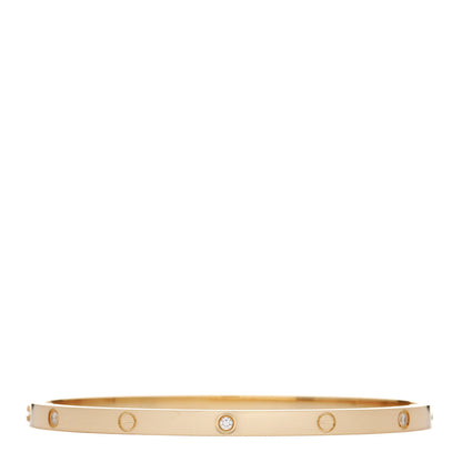 Cartier 18K Yellow Gold 6 Diamond Small LOVE Bracelet 17 2 of 8