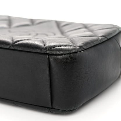 Chanel Lambskin Quilted Small Diamond CC Camera Case Black 10 of 11