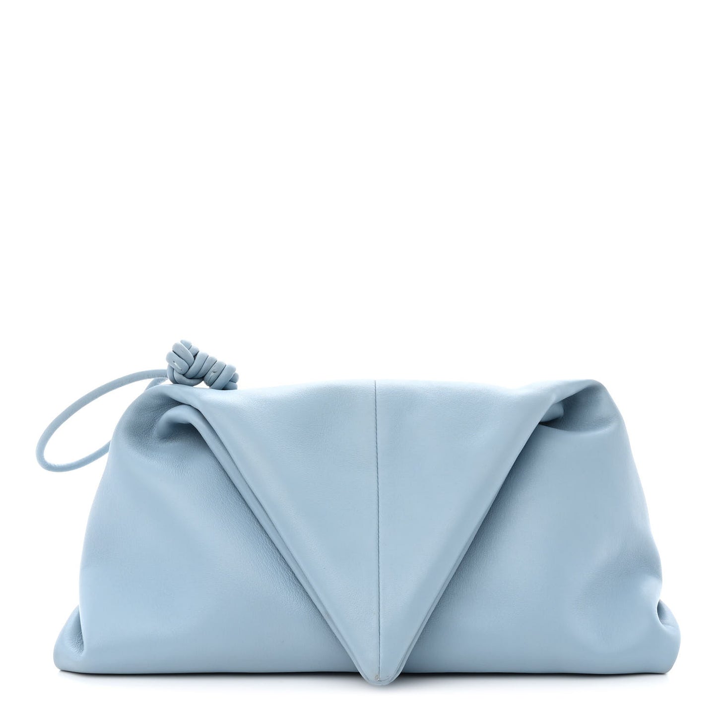 Lambskin BV Trine Clutch Ice
