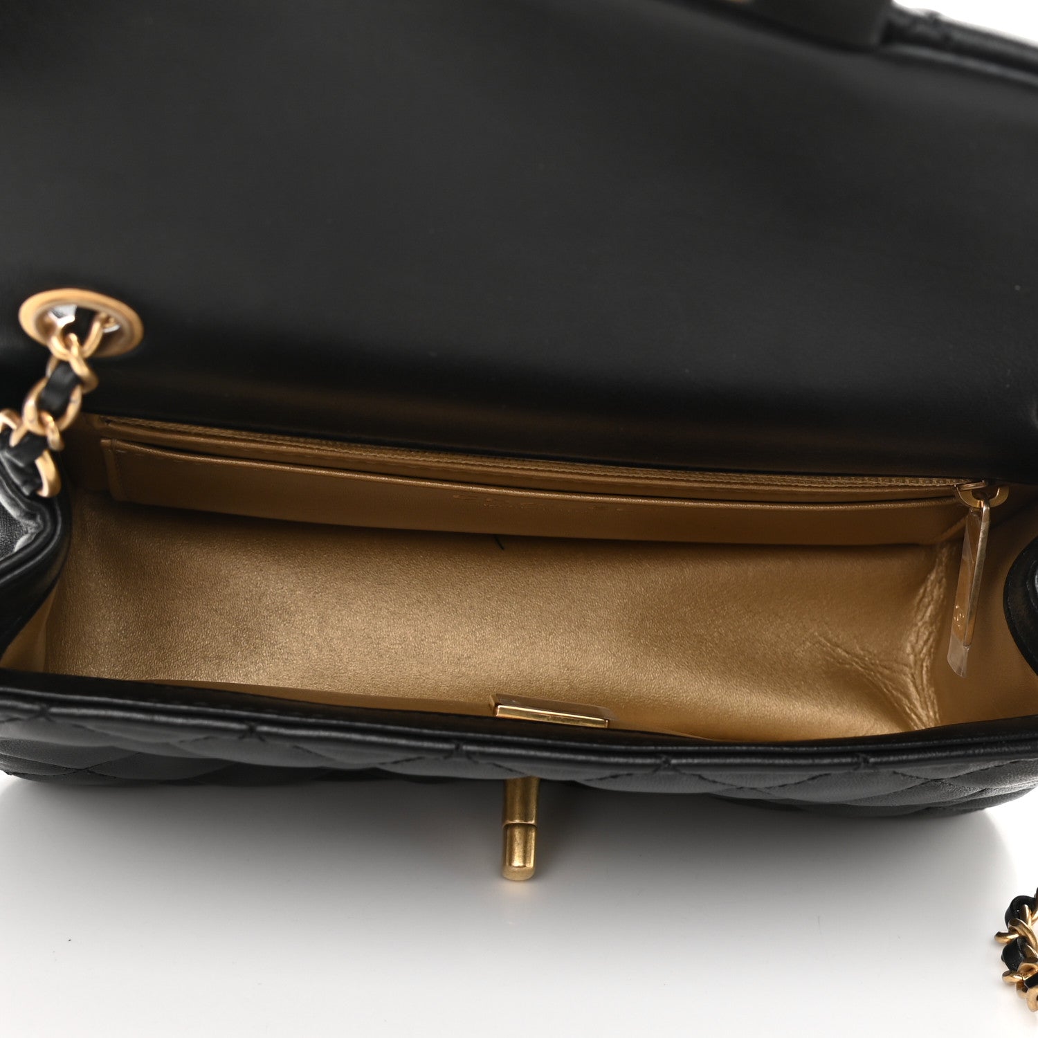Chanel Lambskin Quilted Mini Rectangular Pearl Crush Flap Black 5 of 11