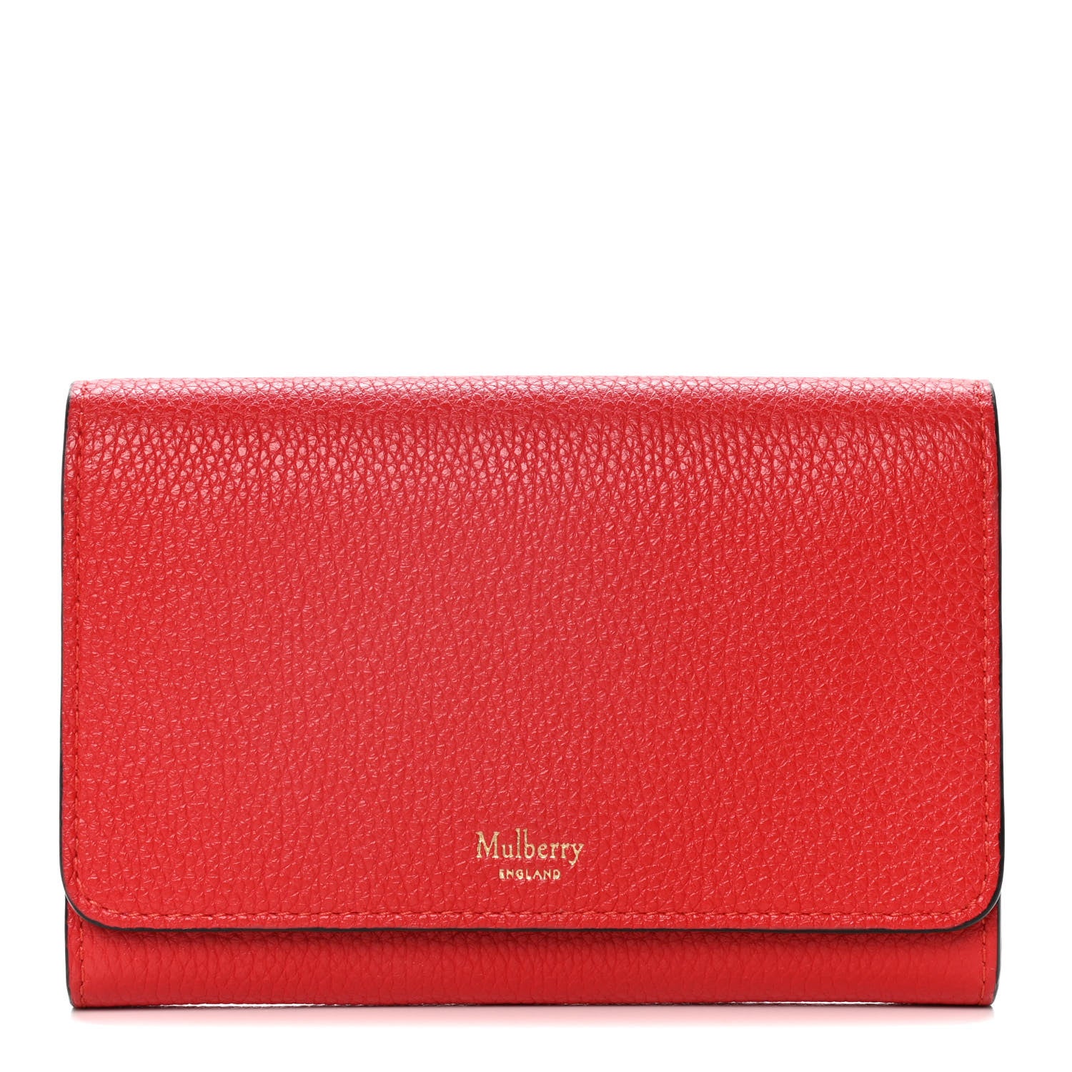 Mulberry Small Classic Grain Medium Continental French Wallet Red 1 of 10