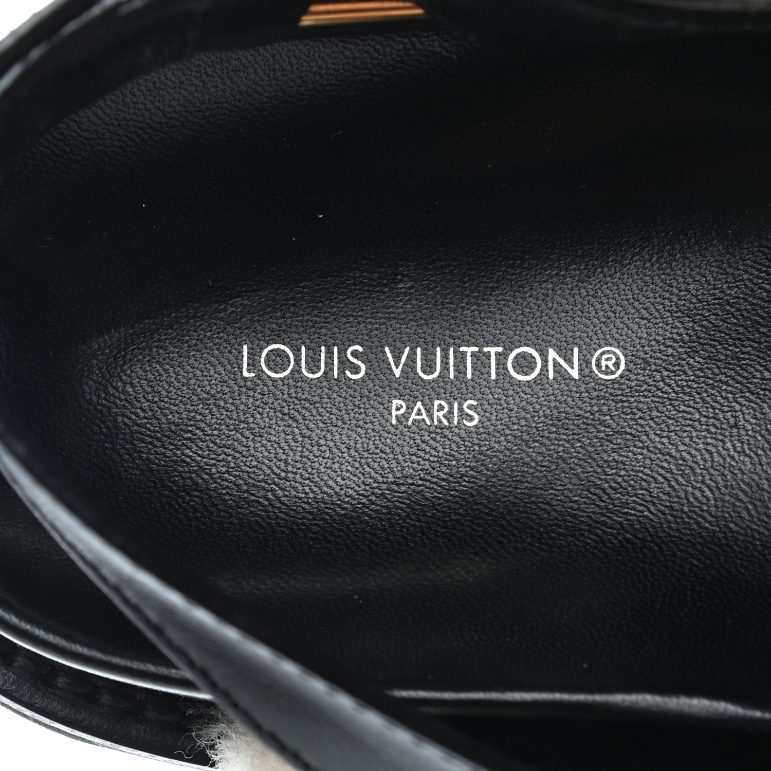 Louis Vuitton Shearling Paseo Sandals 40 Black 6 of 8