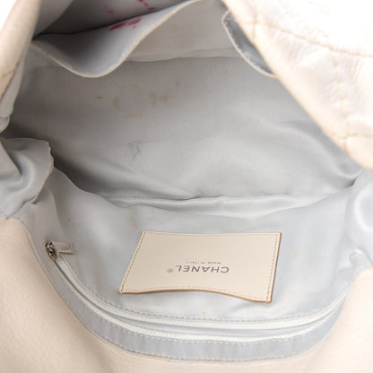 Chanel Glazed Calfskin Stitched On The Road Flap Ivory 4 of 13