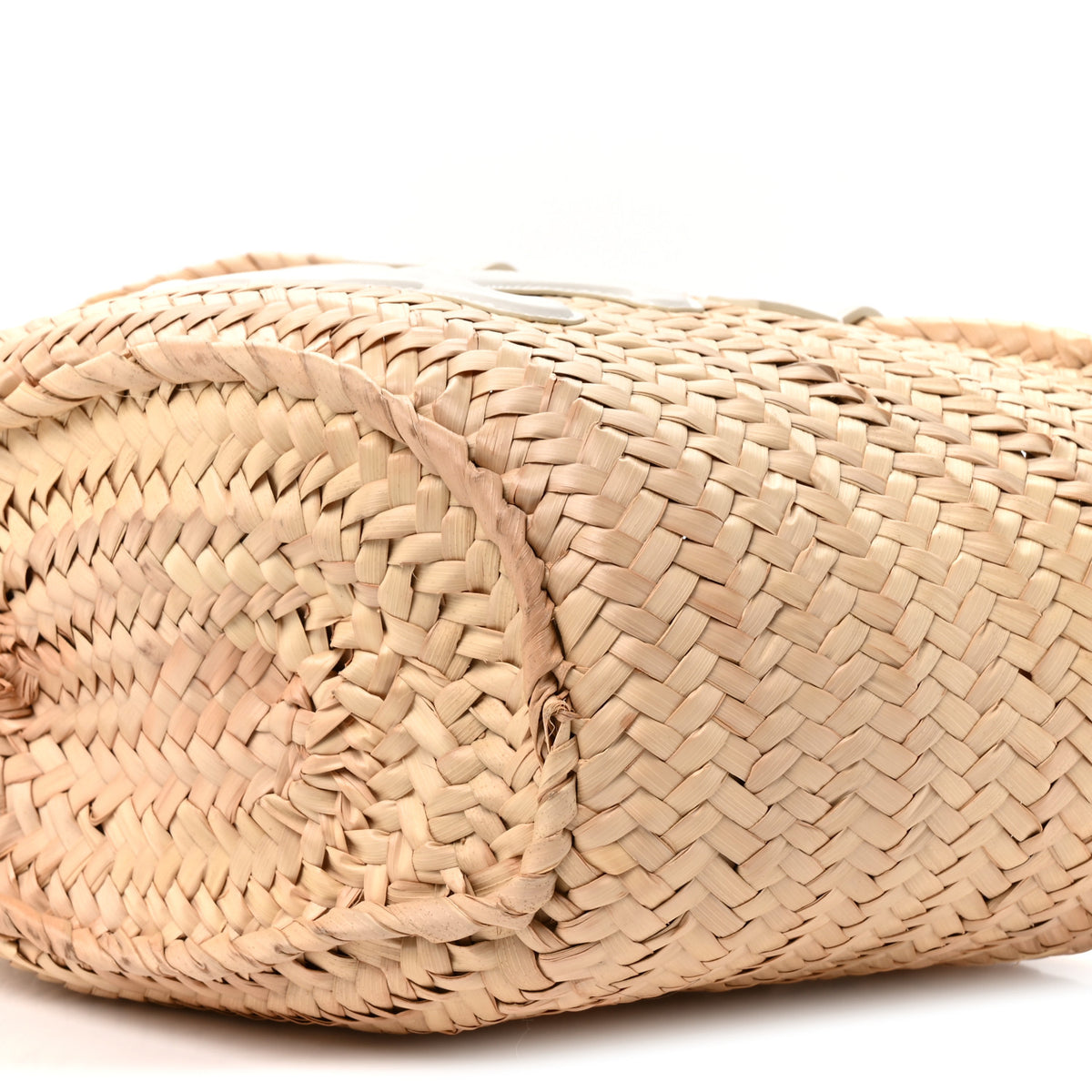 Celine Raffia Calfskin Triomphe Teen Panier White 8 of 11