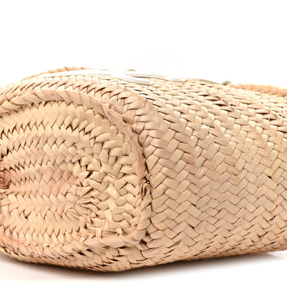 Celine Raffia Calfskin Triomphe Teen Panier White 8 of 11