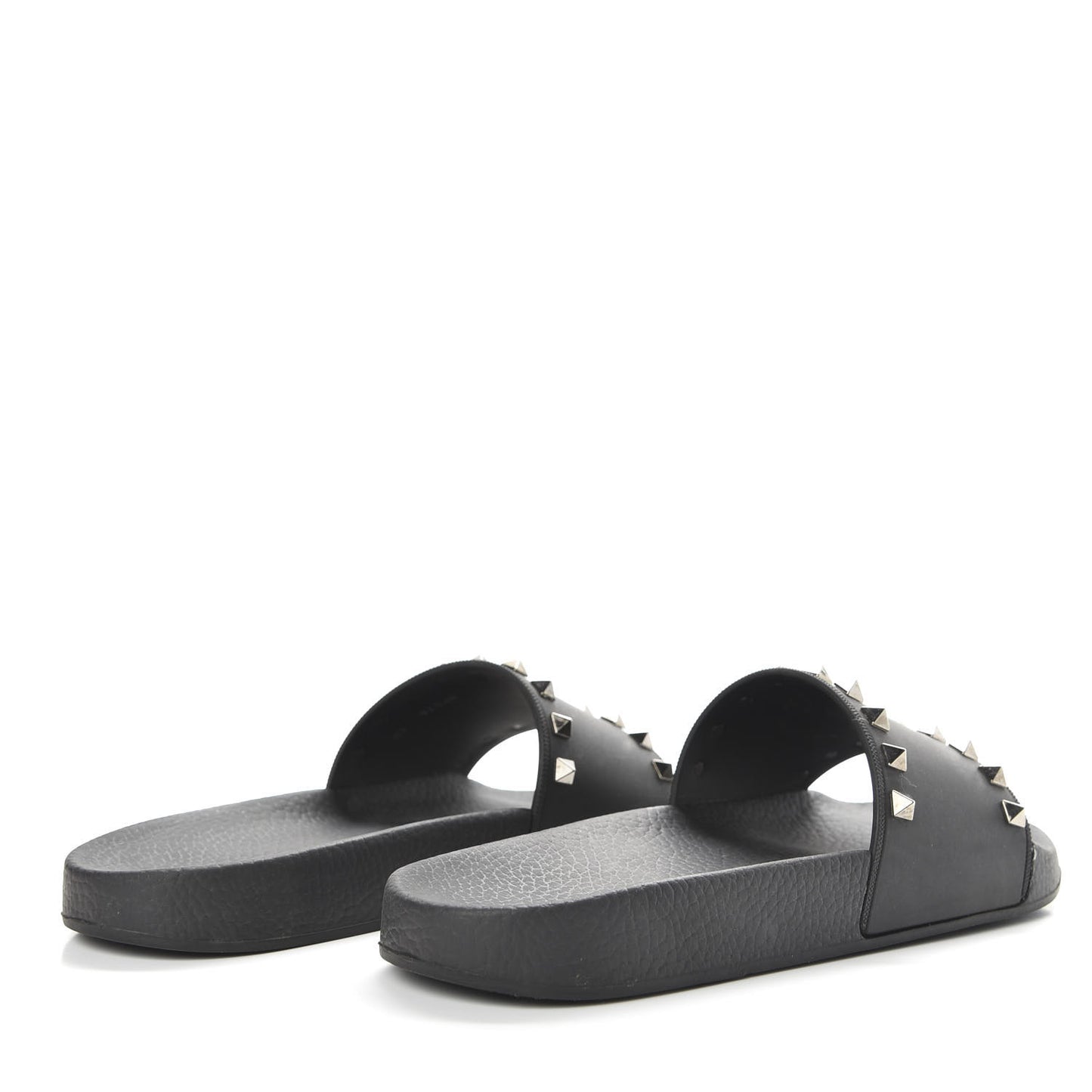 Rubber Rockstud Slide Sandals 40 Black